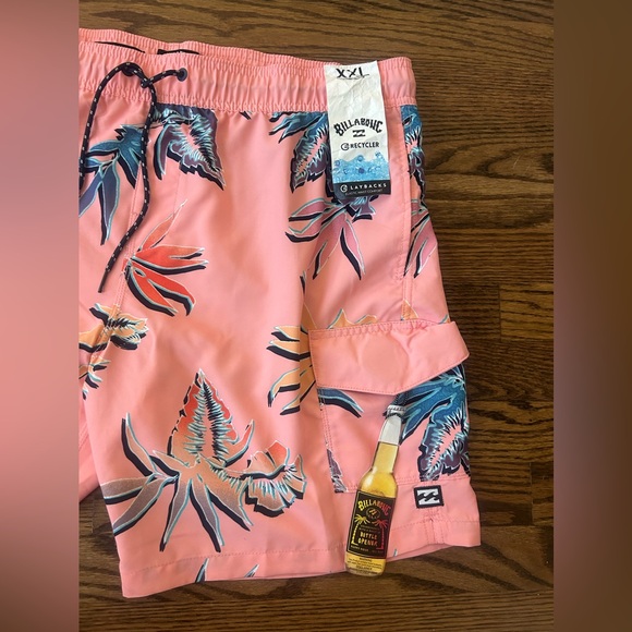 Billabong All Day Layback Board Shorts Pink Built In Bottle Opener Size 2XL NWT - Picture 5 of 7